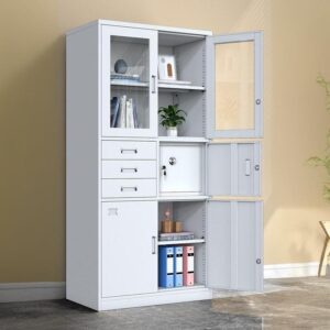 Filing Cabinet Half Glass with Safe
